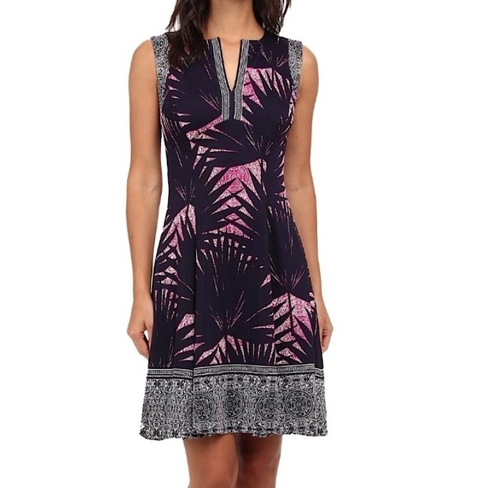Maggy London navy print dress